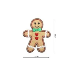 Parche Bordado Termo Galleta Muñeco Navidad 45x55mm