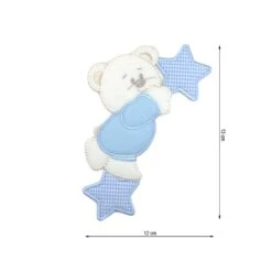Parche Termo 12x13cm Osito Estrellas Vichy