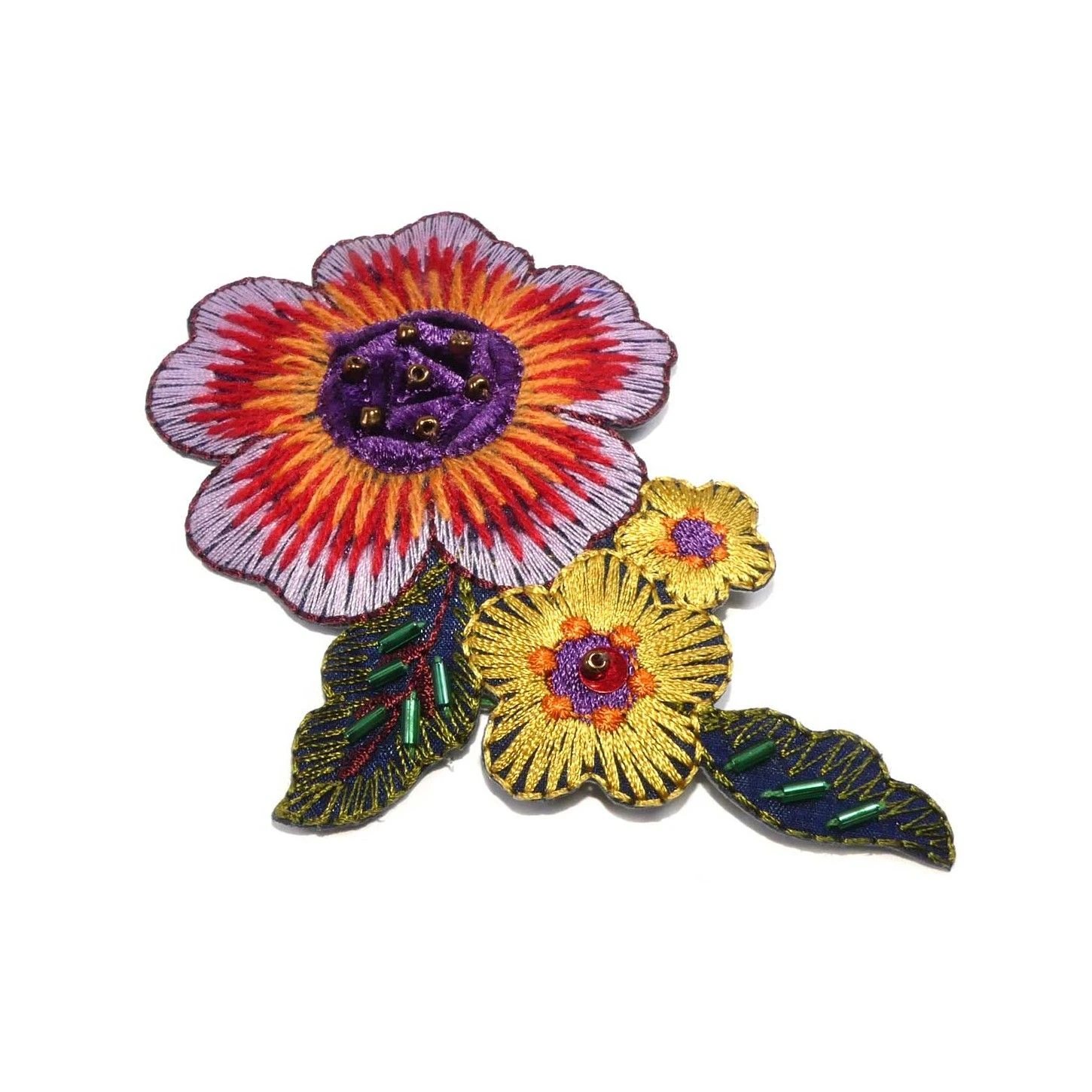 Parche Termo 3 Flores Multicolor 7,5x11cm 4 Parche Termo 3 Flores Multicolor 7,5x11cm - Imagen 2