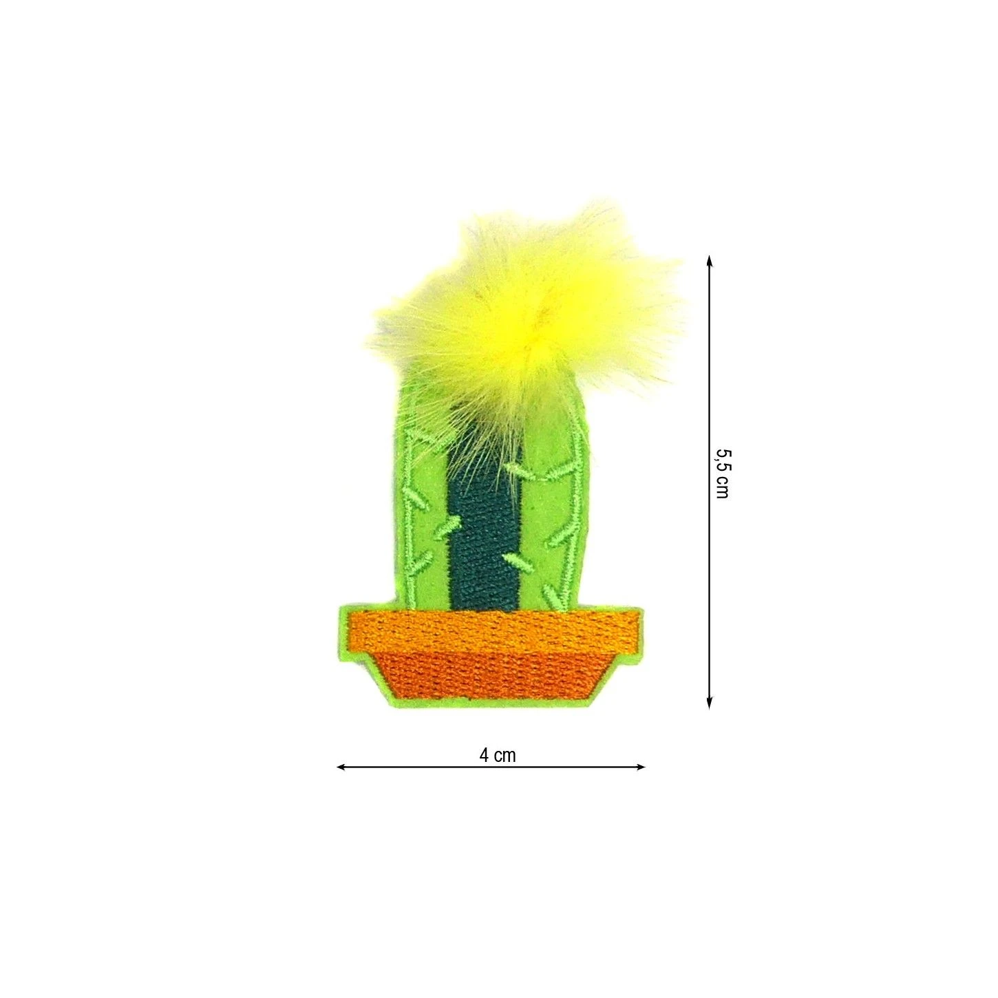Parche Termo 40x55mm Bordado Cactus Pompón Amarillo 3 Parche Termo 40x55mm Bordado Cactus Pompón Amarillo