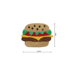 Parche Termo 55x40mm Bordado Hamburguesa