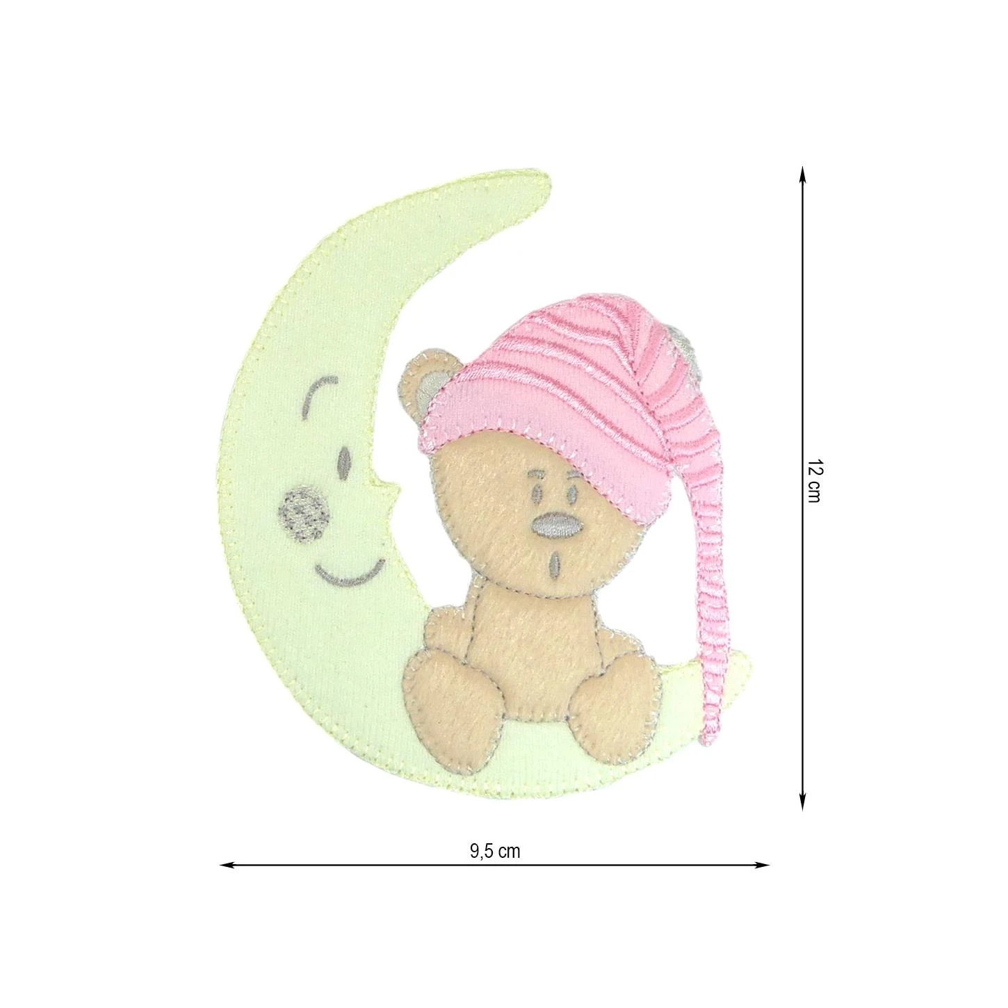 Parche Termo 95x120mm Bordado Osito Con Luna 3 Parche Termo 95x120mm Bordado Osito Con Luna