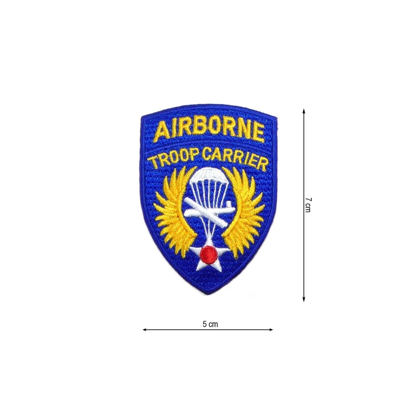 Parche Termo Bordado Escudo Paracaidista 5x7cm 3 Parche Termo Bordado Escudo Paracaidista 5x7cm