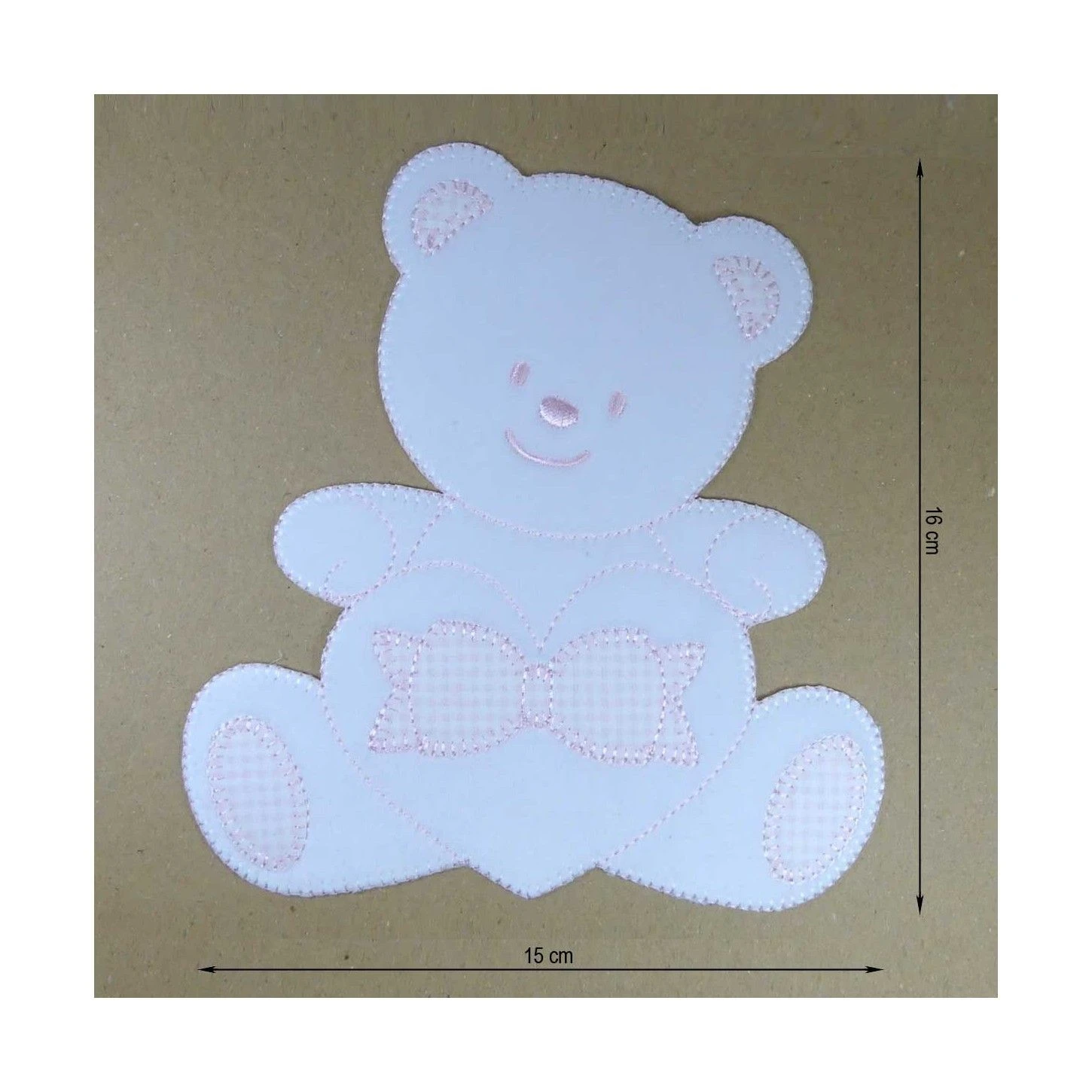 Parche Termo Bordado Osito Con Lazo De Cuadros 15x16cm. Varios Colores 3 Parche Termo Bordado Osito Con Lazo De Cuadros 15x16cm. Varios Colores