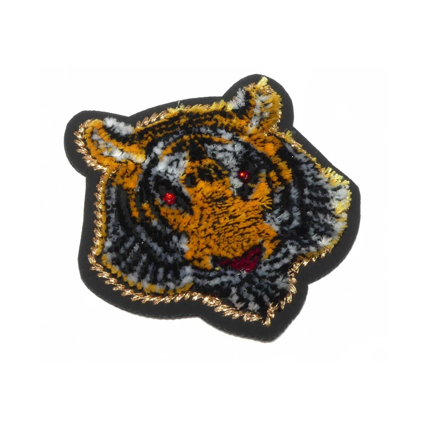 Parche Termo Cabeza Tigre Terciopelo 55x55mm 4 Parche Termo Cabeza Tigre Terciopelo 55x55mm - Imagen 2