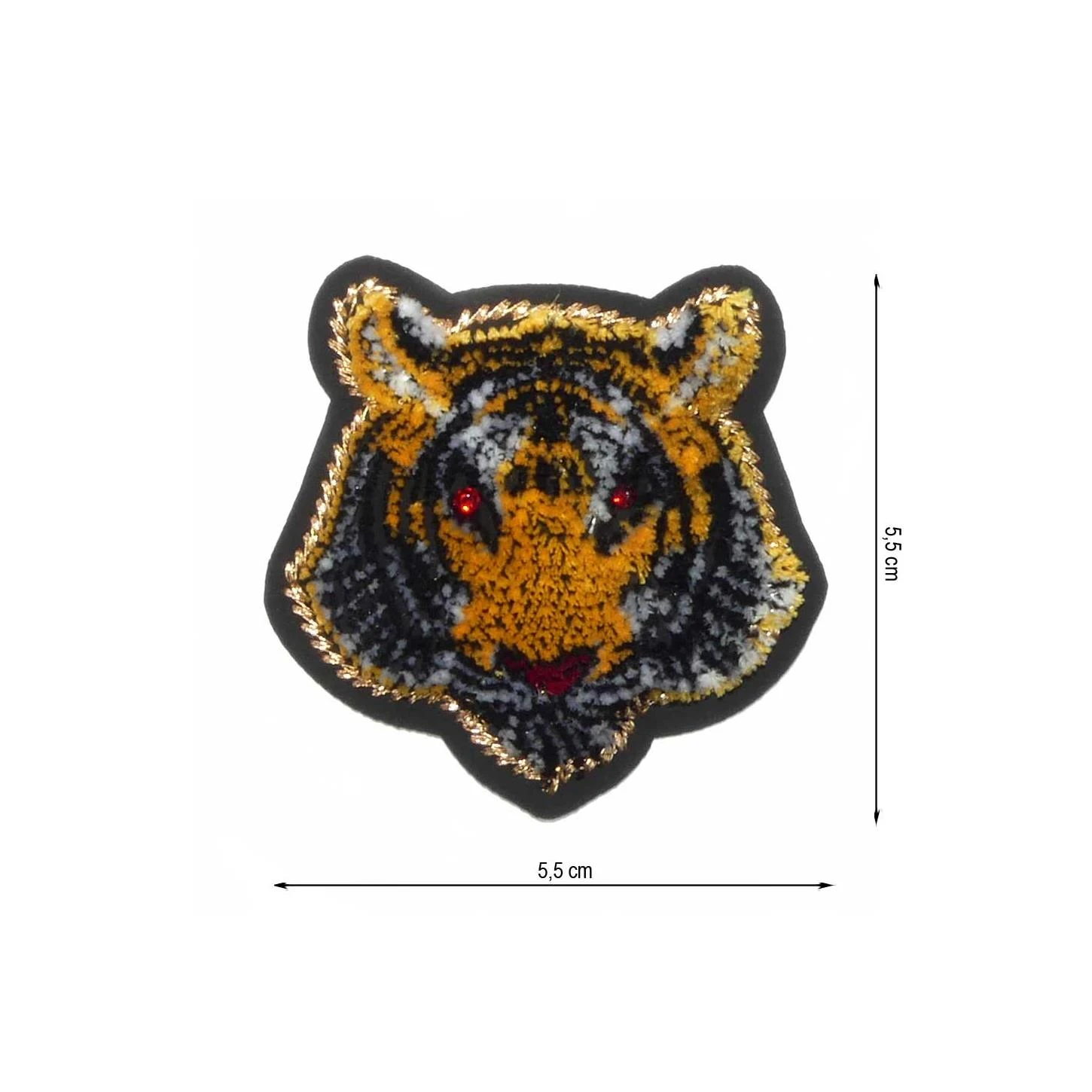 Parche Termo Cabeza Tigre Terciopelo 55x55mm 3 Parche Termo Cabeza Tigre Terciopelo 55x55mm