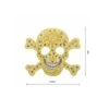 Parche Termo Calavera Con Strass 10,5x9cm. Oro Y Plata