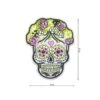 Parche Termo Calavera Estampada Flores Rosa Y Amarillo. Grande 1 Parche Termo Calavera Estampada Flores Rosa Y Amarillo. Grande -Merceria Botton parche termo calavera estampada flores rosa y amarillo grande