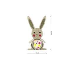 Parche Termo Conejo Beig 30x55mm