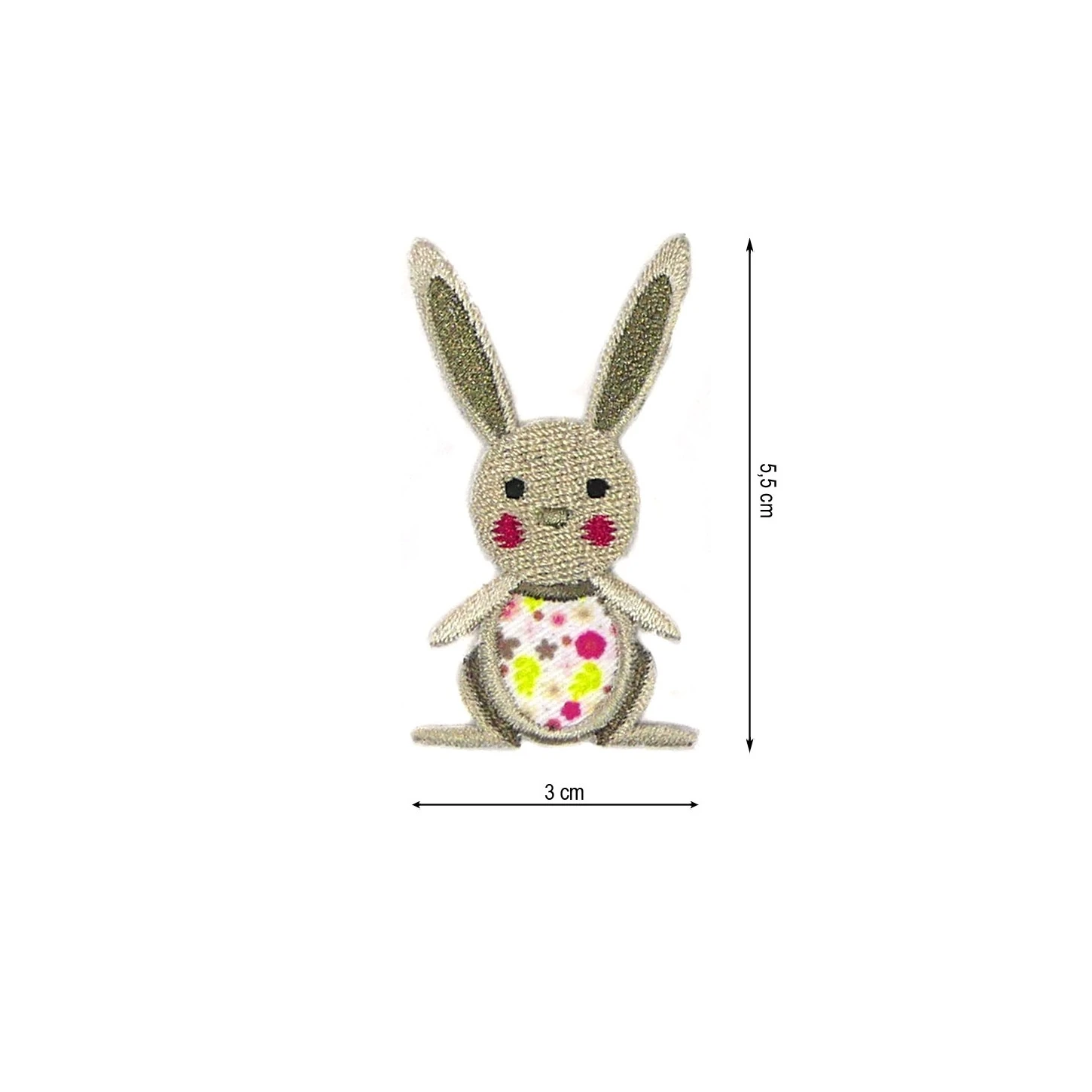 Parche Termo Conejo Beig 30x55mm 3 Parche Termo Conejo Beig 30x55mm