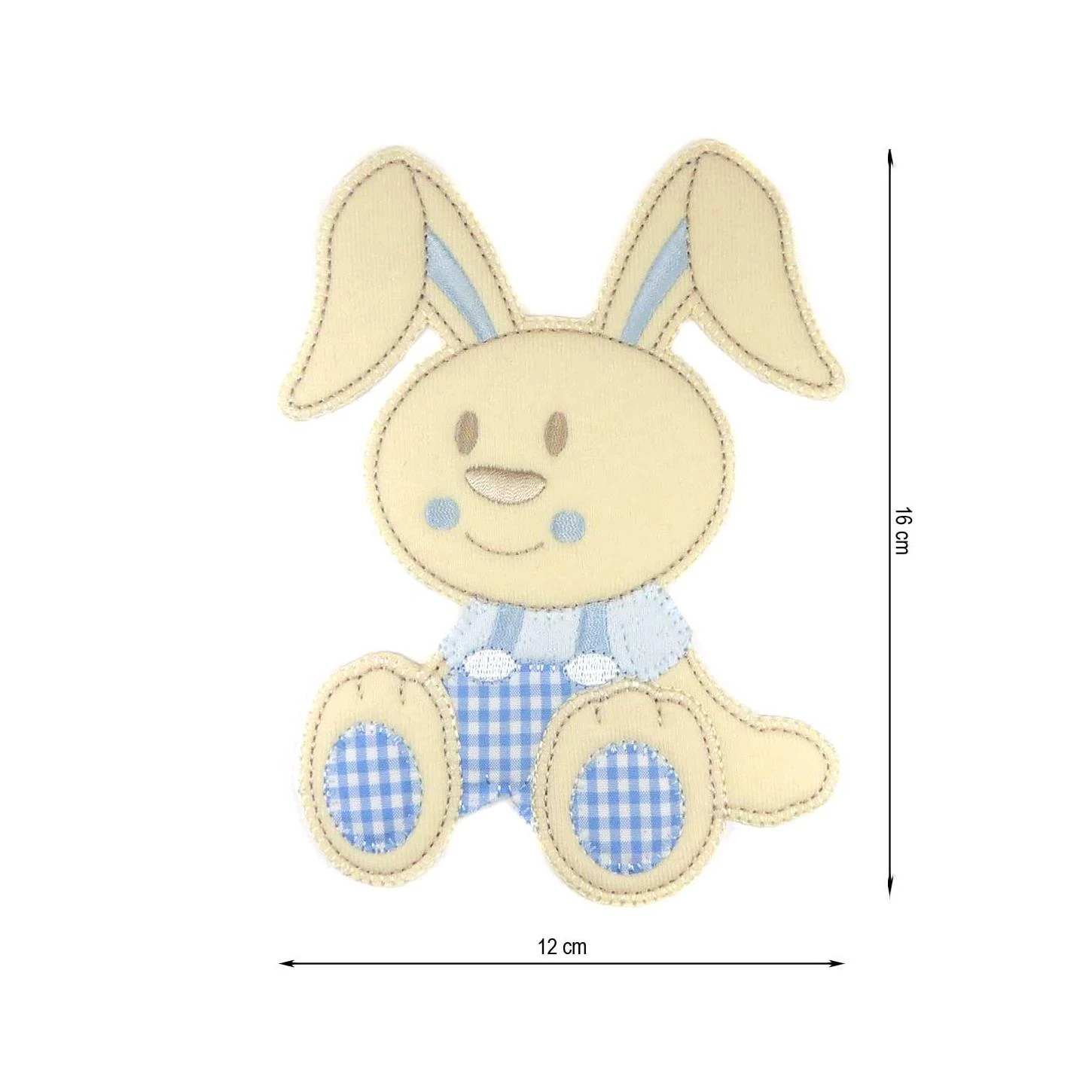 Parche Termo Conejo Peto Cuadros 12x16cm. Varios Colores 3 Parche Termo Conejo Peto Cuadros 12x16cm. Varios Colores