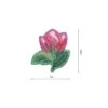 Parche Termo Flor Rosa Y Strass 1 Parche Termo Flor Rosa Y Strass -Merceria Botton parche termo flor rosa y strass