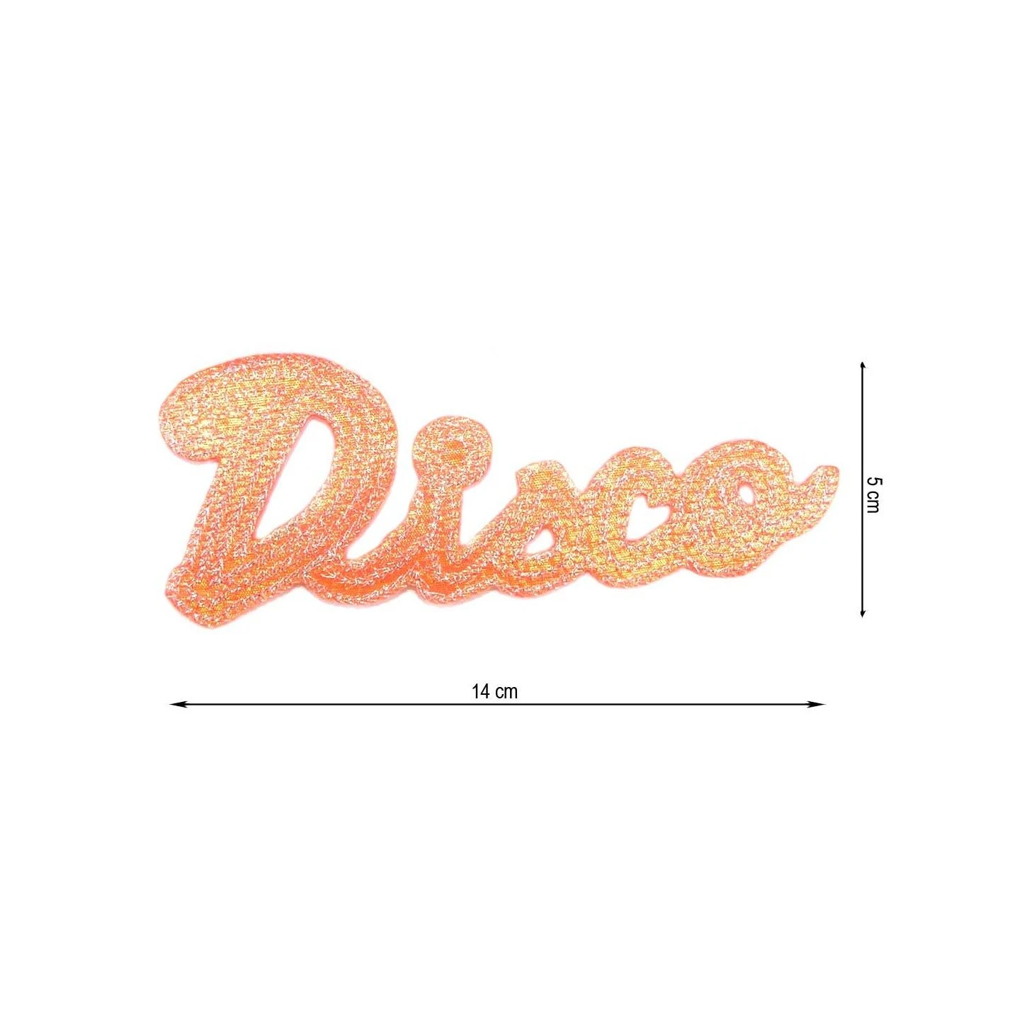 Parche Termo Gliter Disco Neón 14x5cm 3 Parche Termo Gliter Disco Neón 14x5cm