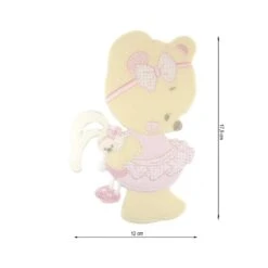 Parche Termo Osita Con Peluche Conejo. Rosa