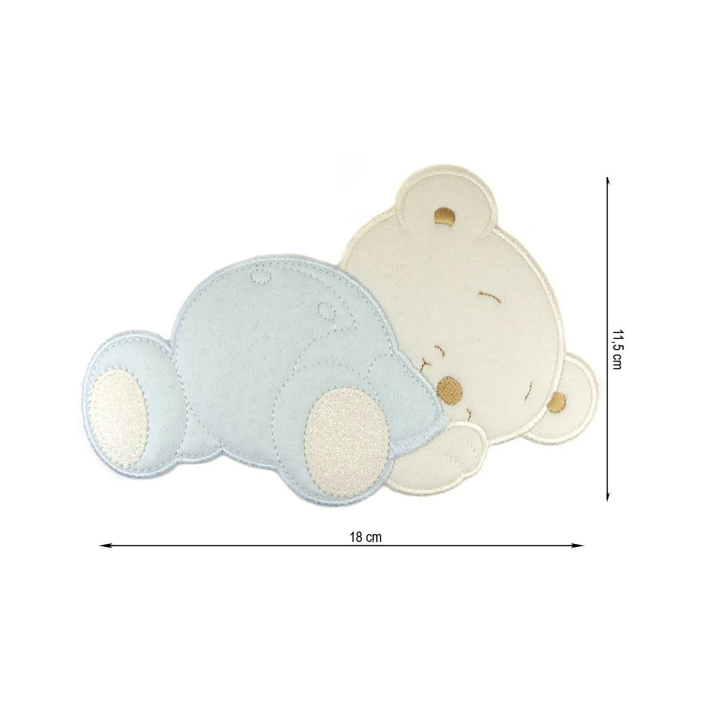 Parche Termo Osito Dormido 180x115mm. Azul 3 Parche Termo Osito Dormido 180x115mm. Azul