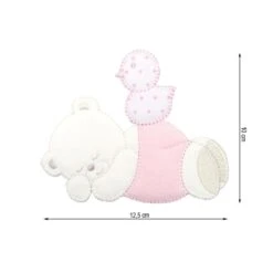 Parche Termoadhesivo 125x100mm Bordado Osito Con Pato