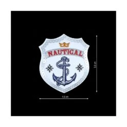 Parche Termoadhesivo 46x56mm Bordado Escudo Nautical