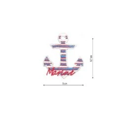 Parche Termoadhesivo 50x57mm Bordado Ancla