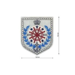 Parche Termoadhesivo 55x65mm Bordado Escudo Naval