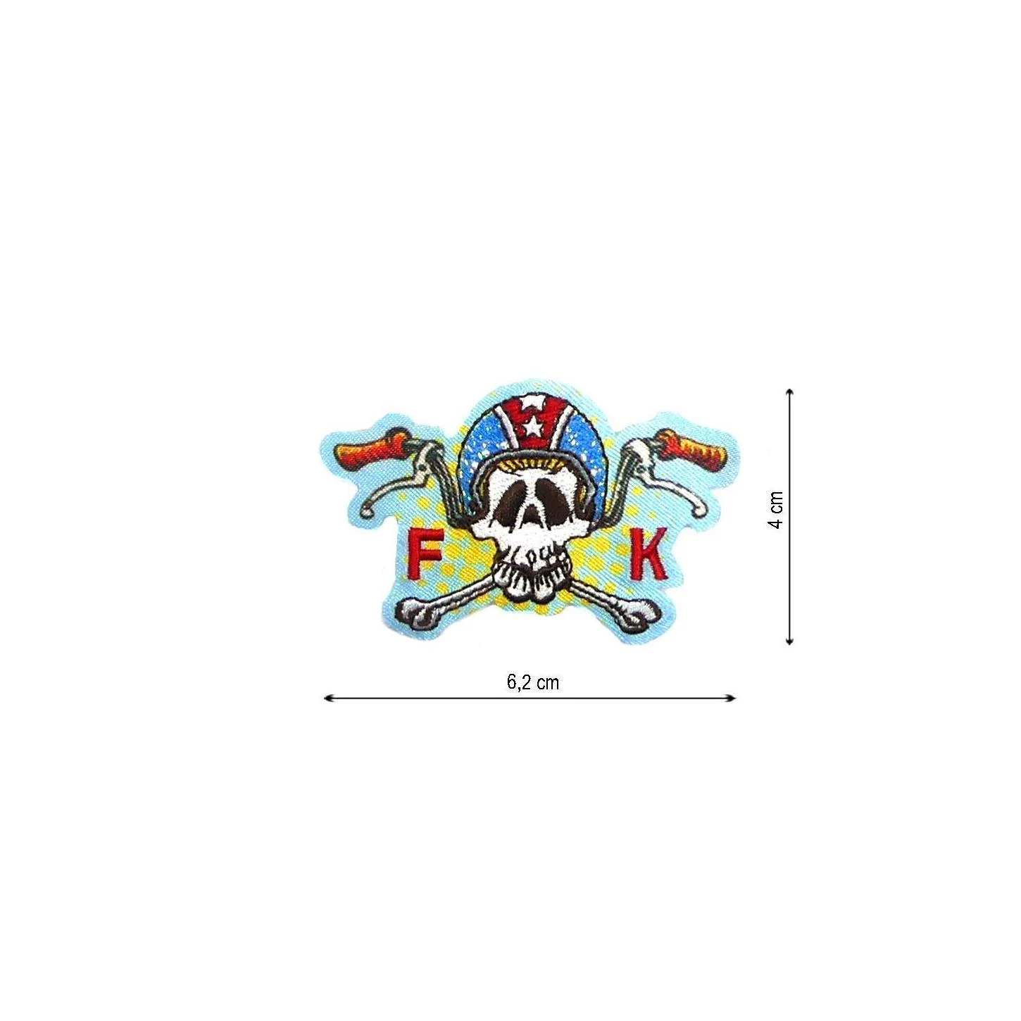 Parche Termoadhesivo 62x40mm Bordado Motorista 3 Parche Termoadhesivo 62x40mm Bordado Motorista