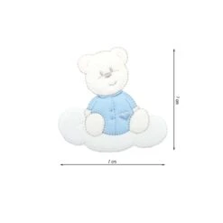 Parche Osito Azul Con Nube 70x70mm