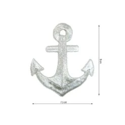 Parche Termoadhesivo 75x90mm Bordado Ancla Grande