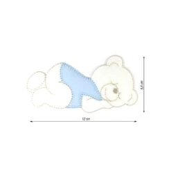 Parche Termoadhesivo 120x55mm Bordado Oso Durmiendo