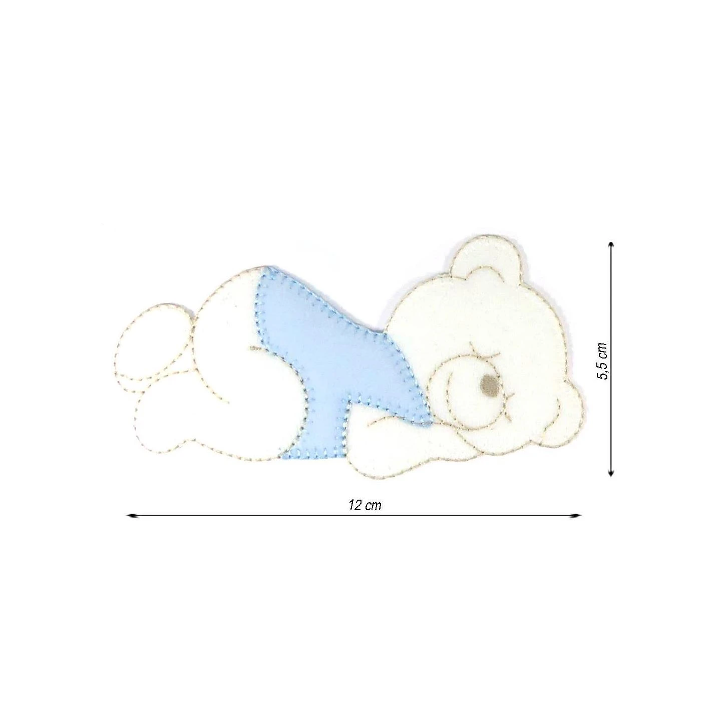 Parche Termoadhesivo 120x55mm Bordado Oso Durmiendo 3 Parche Termoadhesivo 120x55mm Bordado Oso Durmiendo