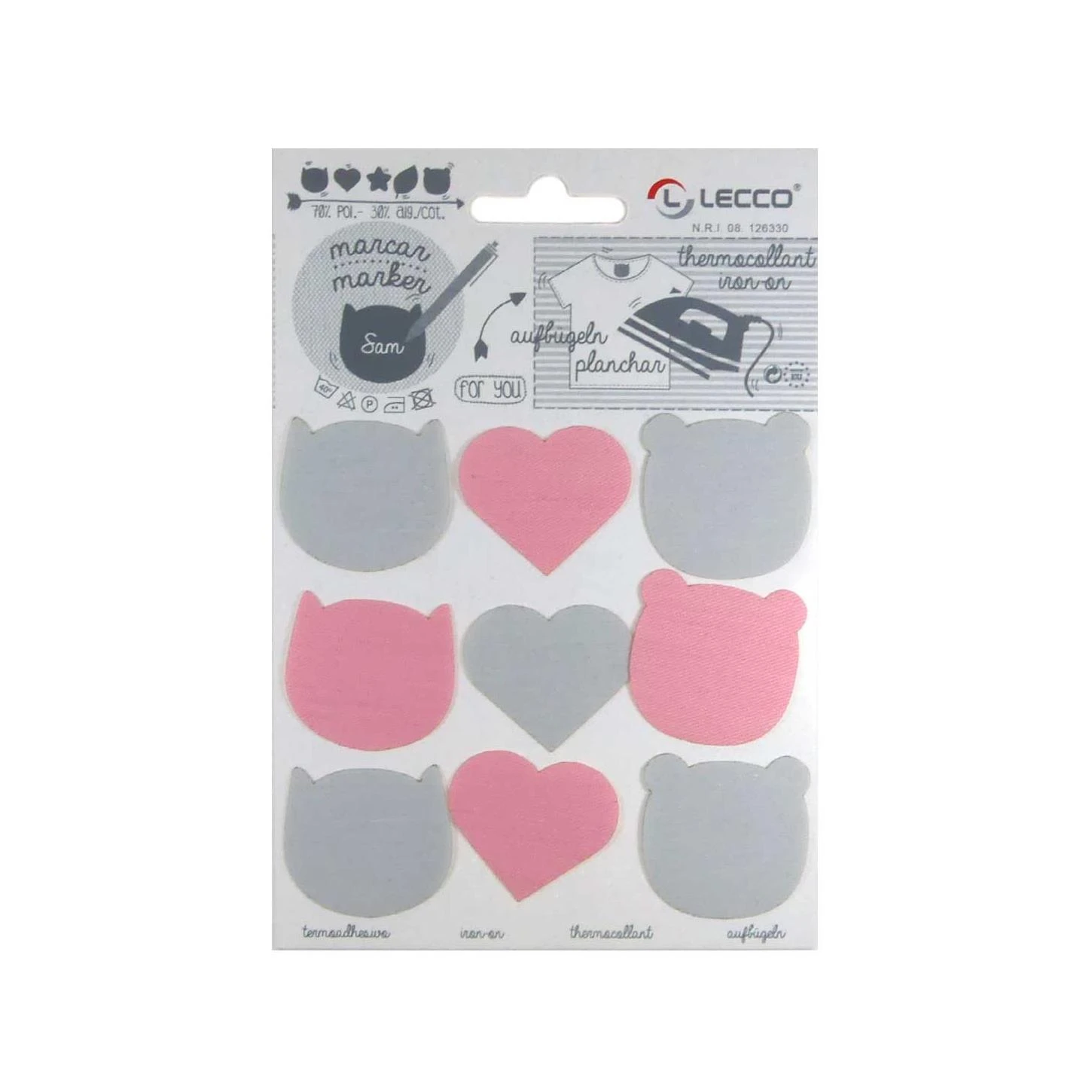 Parches Para Marcar Ropa Infantil. Animales Y Corazones 3 Parches Para Marcar Ropa Infantil. Animales Y Corazones