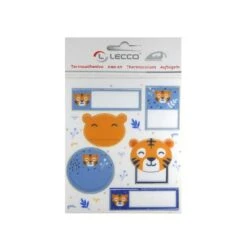 Parches Para Marcar Ropa Infantil. Tigre Y Hojas