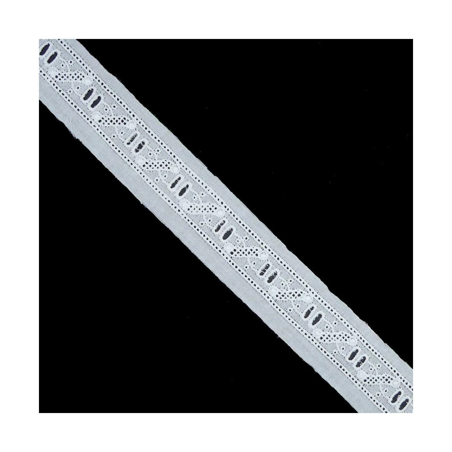 Pasacintas Bordado Blanco 1,8cm. Conjunto 6 3 Pasacintas Bordado Blanco 1,8cm. Conjunto 6