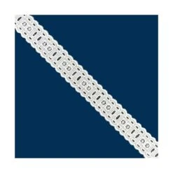 Pasacintas Bordado Crudo Cuadros 2,2cm. Conjunto 14