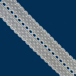 Pasacintas Valencienne Beig Topos 4,2cm. Conjunto 2