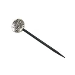 Pasador De Madera Y Medallón Metal 14cm -Merceria Botton pasador de madera y medallon metal 14cm 1