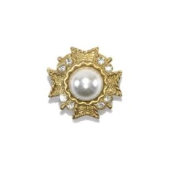 Pasador Para Pañuelo Medalla Con Perla Y Strass 7 Pasador Para Pañuelo Medalla Con Perla Y Strass -Merceria Botton pasador para panuelo medalla con perla y strass 2