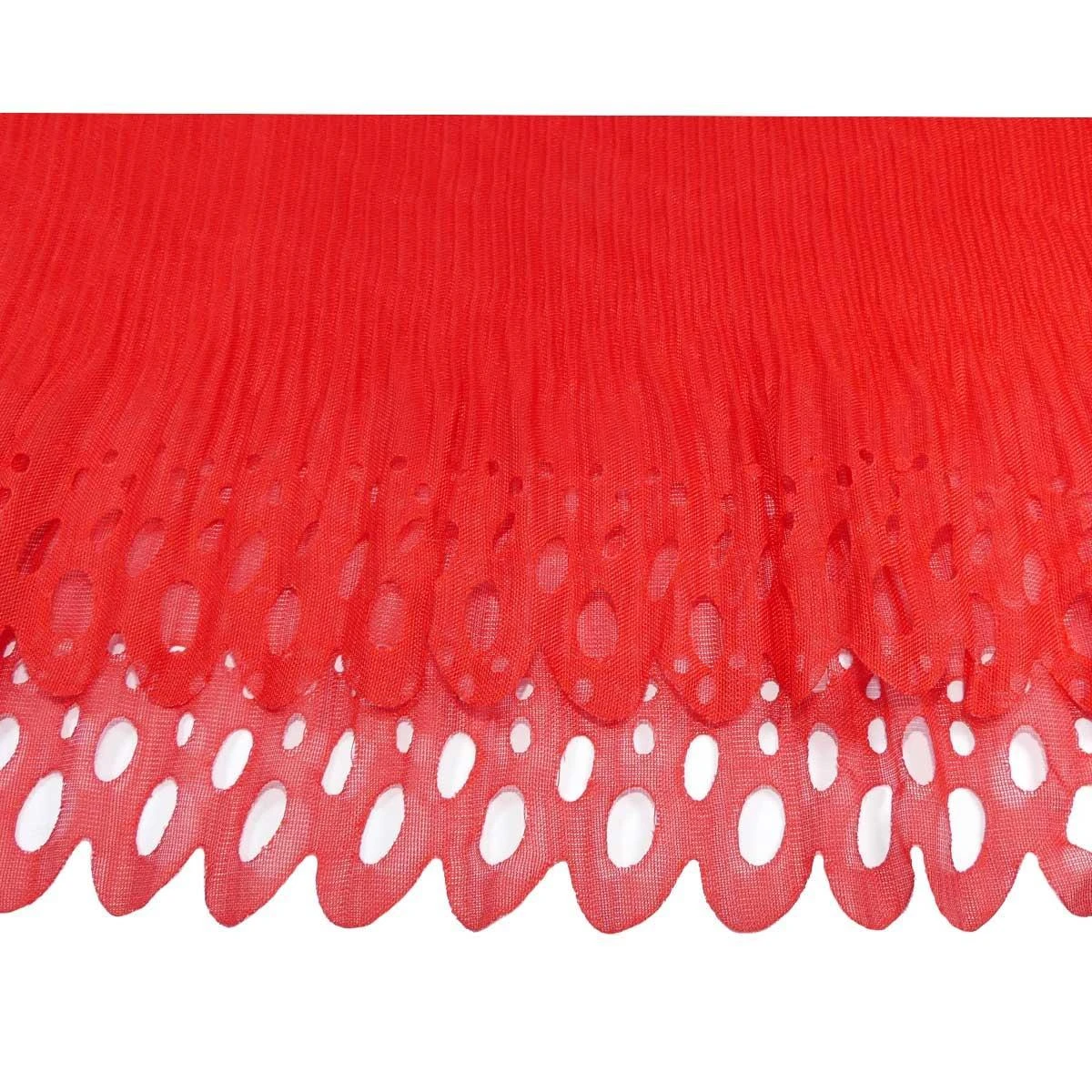 Plisado Doble Perforado 17cm. Rojo 4 Plisado Doble Perforado 17cm. Rojo - Imagen 2