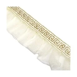 Plisado De Gasa Con Diseño Greca Romana 4cm. Varios Colores -Merceria Botton plisado gasa diseno greca romana 4cm 1