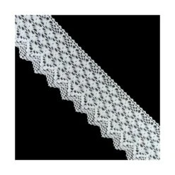 Puntilla Blanca Bolillo 55mm. Conjunto 3