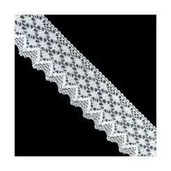 Puntilla Bolillo Blanco 5cm. Conjunto 3