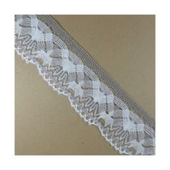 Puntilla Bolillo Crudo Y Tostado 5,8cm. Ondas