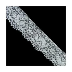 Puntilla Bolillo Metal óvalos 5cm. Oro Y Plata