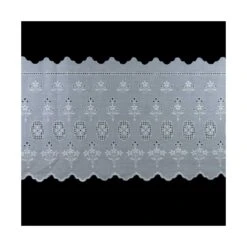 Puntilla Bordada Blanco Ramos Flores 13cm