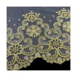 Puntilla Bordada Dorada Sobre Tul 13cm. Conjunto 7 -Merceria Botton puntilla bordada dorada sobre tul 13cm conjunto 7 3