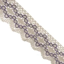 Puntilla De Bolillo Beig Y Color 6cm. Varios Colores