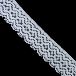 Puntilla De Bolillo Blanco 5cm. Conjunto 4