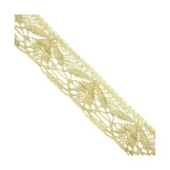 Puntilla De Bolillo Dorada 45mm. 4 Hojas