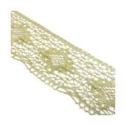 Puntilla De Bolillo Dorada 55mm. Rombos -Merceria Botton puntilla de bolillo dorada 55mm rombos 1