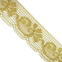 Puntilla De Bolillo Dorada 6,8cm. Filigrana