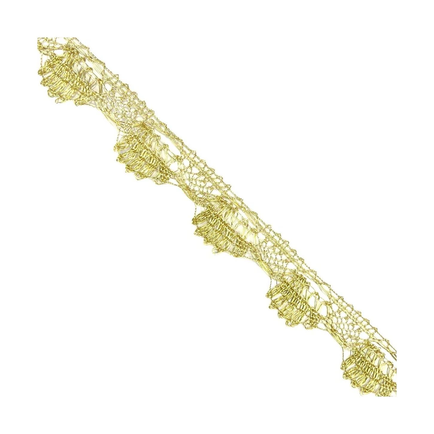 Puntilla De Bolillo Dorada Concha 24mm. Conjunto 8 3 Puntilla De Bolillo Dorada Concha 24mm. Conjunto 8