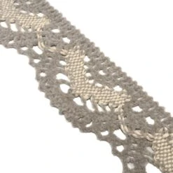 Puntilla De Bolillo Marrón Y Beig 5,2cm 5 Puntilla De Bolillo Marrón Y Beig 5,2cm -Merceria Botton puntilla de bolillo marron y beig 52mm 1